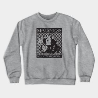 Madness - Retro Checkerboard Black Crewneck Sweatshirt